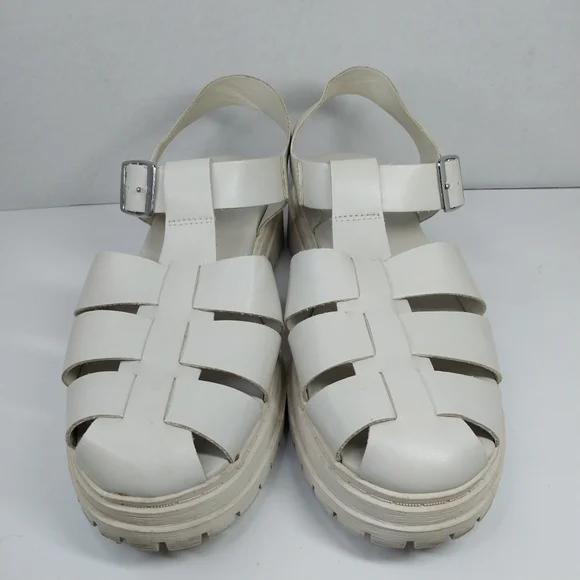 Old Navy Women's Size 8 M Chunky Y2K 90s Style Sandals Bone White Shoes - Picture 2 of 12